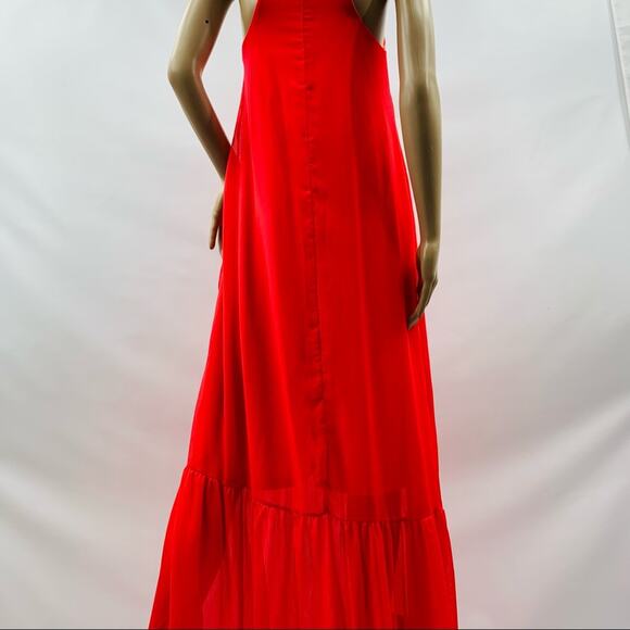 Gianni Bini Coral Peplum Hem Maxi Dress - Picture 10 of 12